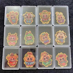 純金 999 水貝人気の 2mg 携帯電話ステッカー漫画カラフルなラブ布携帯電話ステッカー在庫卸売