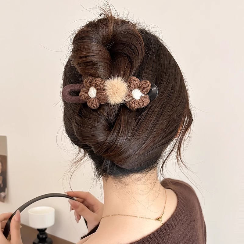 Gran arco clip de cabello de alta sensación clip de boca de pato nuevo clip de cabeza de mujer temperamento clip de tiburón clip de cabello