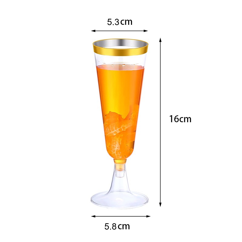 Taza de plástico desechable PS taza de champán transparente taza de helado taza de cóctel taza de fiesta taza de boda taza de jugo