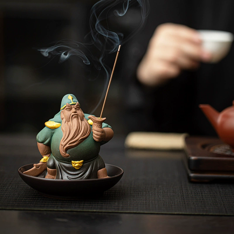 Симпатичная, изысканная и креативная курильница Guan Gong для домашнего офиса, держатель для благовоний, украшения для ароматерапии в стиле дзен