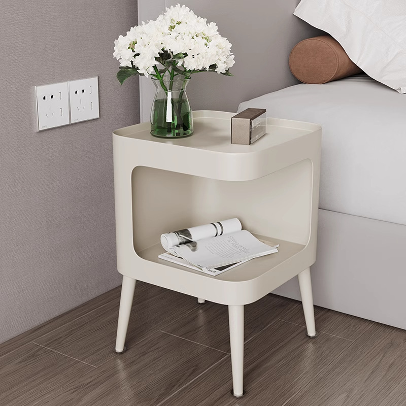 Cream Style Living Room Sofa Side Table Side Cabinet Modern Simple Bedside Table Wrought Iron Creative Bedside Small Coffee Table Small Table