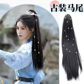 假发长卷发;假发马尾;长直发假发