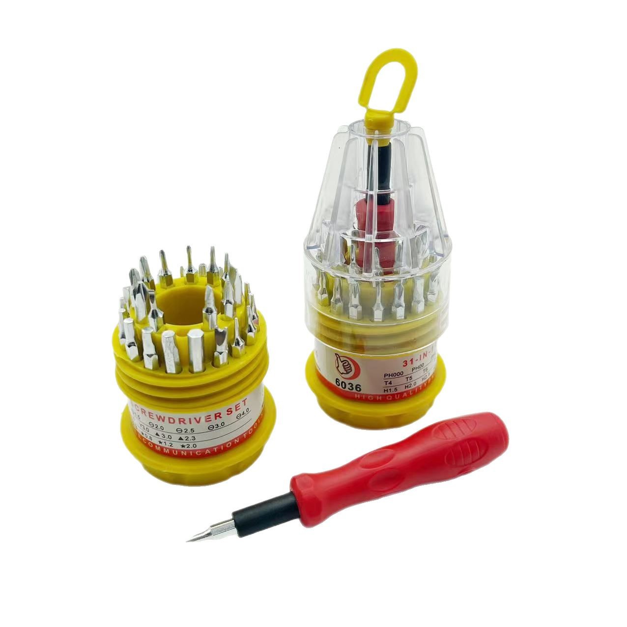 Destornillador 31 en 1 destornillador herramienta de reparación de teléfono móvil cruzado pagoda juego de destornillador multifunción 6036