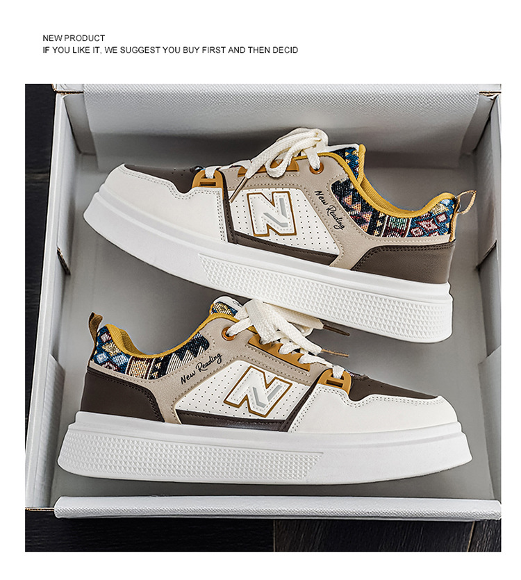 Giày thể thao nam sneaker trắng phong cách cá tính, thoáng mát, đế êm — 723 trắng chi tiết 23