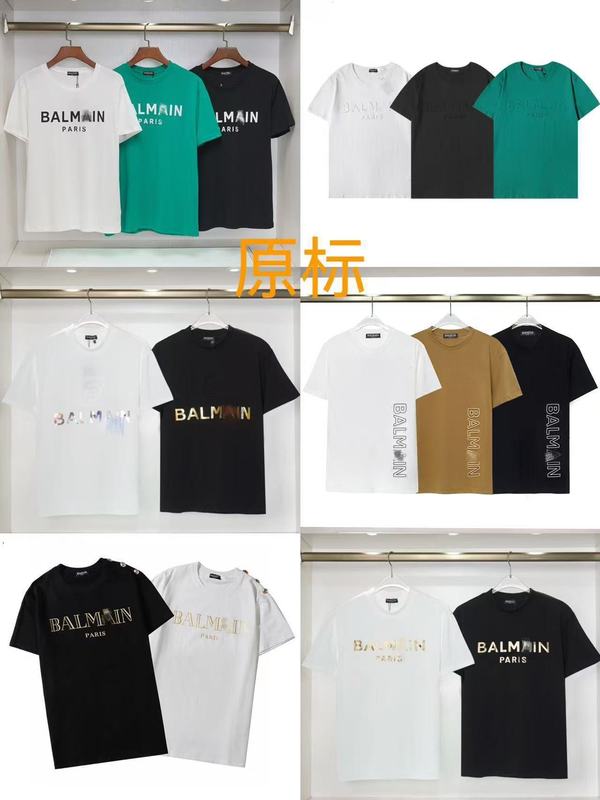 BAL ヨーロッパとアメリカのトレンドブランド MAINer 春夏新作 ルーズプルオーバー 半袖 ホットスタンピングレター コットン カップル Tシャツ|undefined