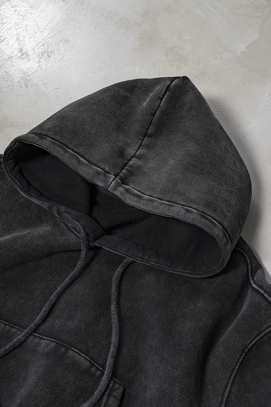 Title 6, Vintage Washed Plush Shorts Hooded Womens Sweater