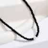 Black beaded bracelet from pearl, brand advanced necklace, sophisticated fashionable accessory, simple and elegant design, high-quality style