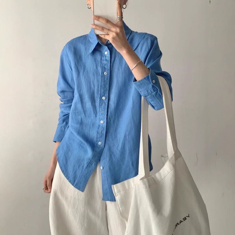 2026 Spring New Style: Elegant and Versatile Loose Linen Long-Sleeve Shirt, Relaxed Casual Top 2026 Spring New Style: Elegant and Versatile Loose Linen Long-Sleeve Shirt, Relaxed Casual Top