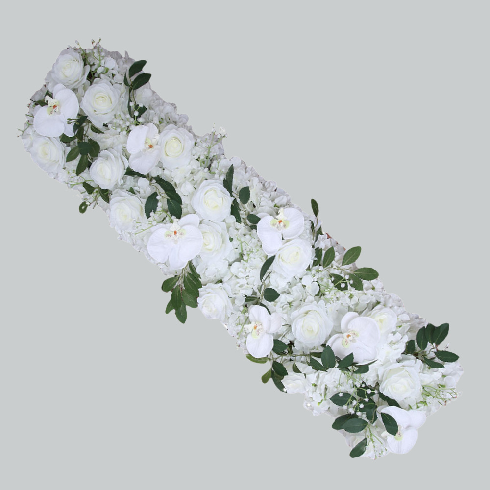 1m hilera de flores artificial hilera de suelo hilera de flores decorativa hilera de flores arco de boda flores decorativas hilera de flores largas hilera de rosas de boda