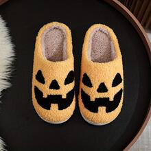 K 14168 Halloween Pumpkin Thick Sole Cotton Slippers ��ʥ��