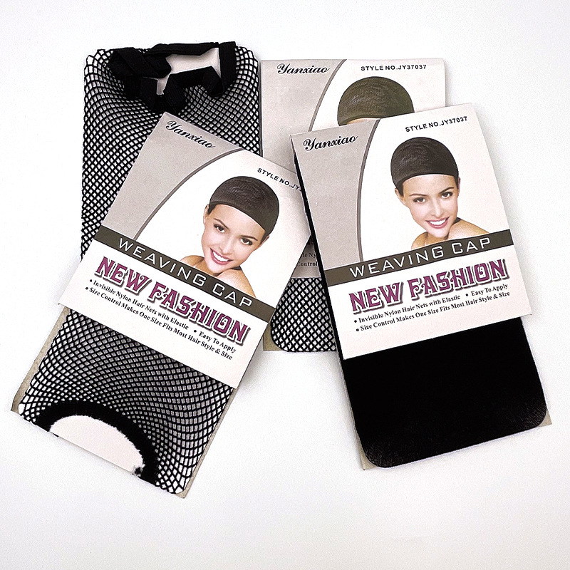 Funda de malla de peluca Funda de malla para el cabello invisible para el cabello a través de ambos extremos, elástico alto, sin estrangulamiento, cabello largo y corto, cubierta de malla general, gorra de presión fija