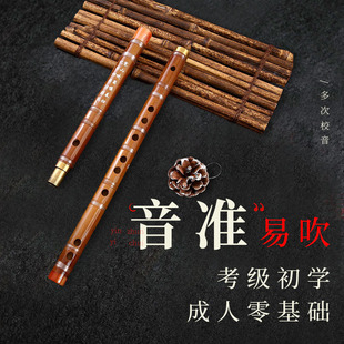Flute and transverse flute beginner 2 bitter bamboo single plug copper zero basic children's adult musical instruments wholesale factory direct supply GF