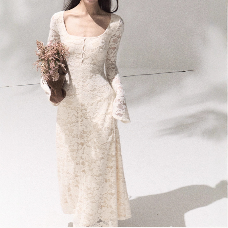 Oakmoo/"Time of Excitement" Slim-Fitting Bottoming Dress for Women, Waist-Cinching, Long-Sleeved, Autumn and Winter Elastic Elegant Dress Oakmoo/"Time of Excitement" Slim-Fitting Bottoming Dress for Women, Waist-Cinching, Long-Sleeved, Autumn and Winter Elastic Elegant Dress
