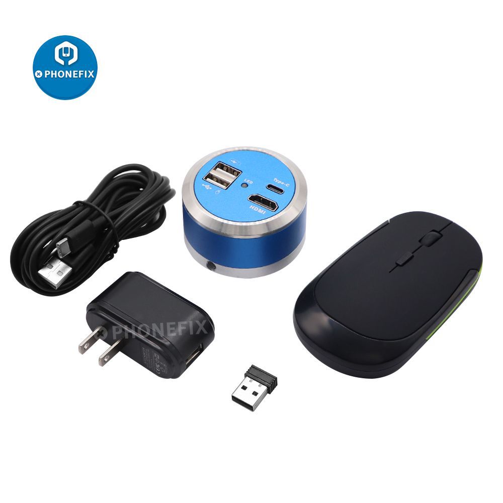 4K高清CCD摄像头相机显微镜工业检测拍照录像存储视频高倍放大镜