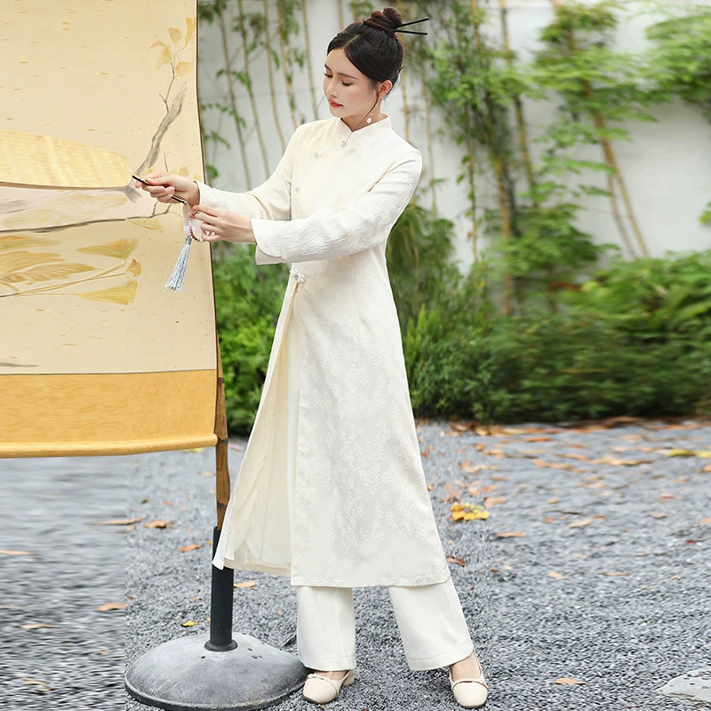 Чонсам, набор, комбинезон,Autumn Hanfu, китайский стиль