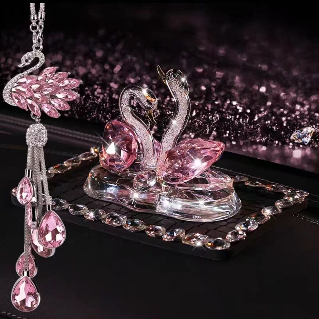 Car Dashboard Decoration Perfume, Creative and Unique, Popular on Tiktok, Goddess Style Crystal Swan