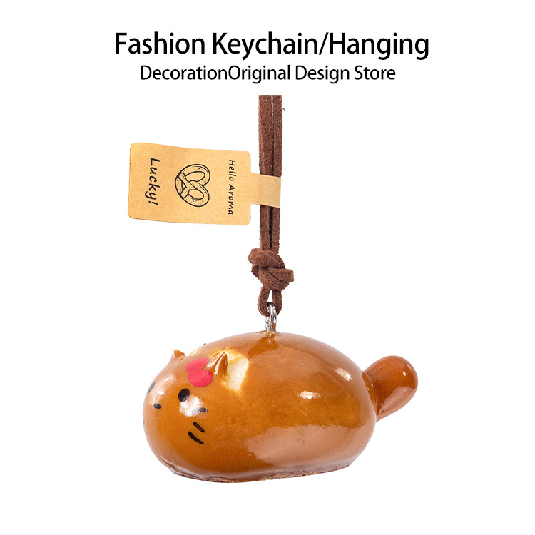 手作りアルカリ水パンストラップかわいい車載バックミラーストラップ貝果かわいいミニアクセサリーdiy装飾