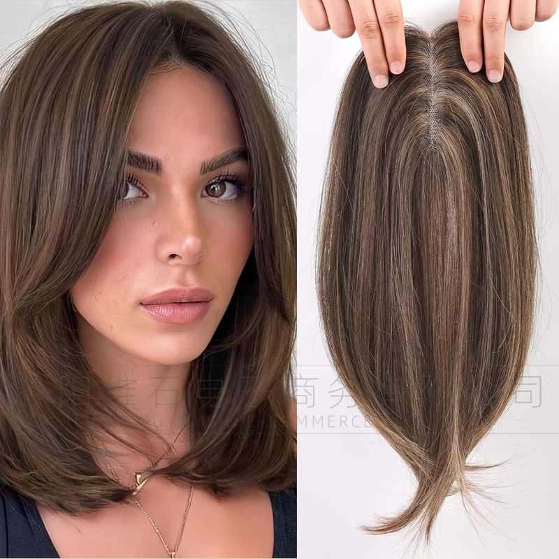 European and American Wigs with Medium Bangs, Long Curly Hair, Synthetic Wigs for Women, Natural Breathable Hand-Woven Chemical Fiber Hair Replacement European and American Wigs with Medium Bangs, Long Curly Hair, Synthetic Wigs for Women, Natural Breathable Hand-Woven Chemical Fiber Hair Replacement