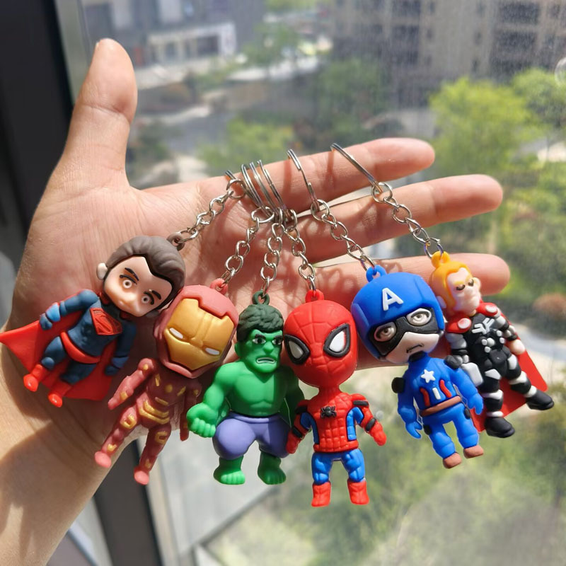 Cartoon Animation Avengers Keychain Car Pendant Children Student Schoolbag Key Chain Small Jewelry Wholesale Cartoon Animation Avengers Keychain Car Pendant Children Student Schoolbag Key Chain Small Jewelry Wholesale