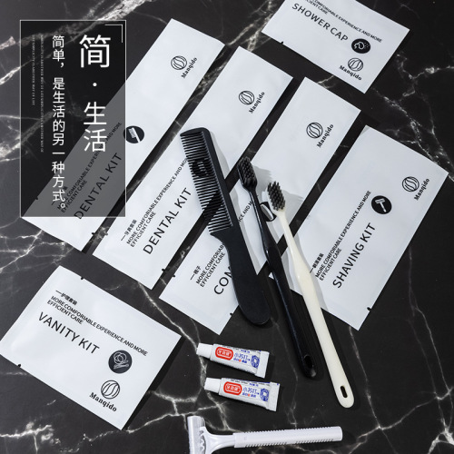 Five-star hotel toothbrush, toothpaste, toiletries set wholesale, hotel and B&B disposable toothbrush, soft bristles wholesale