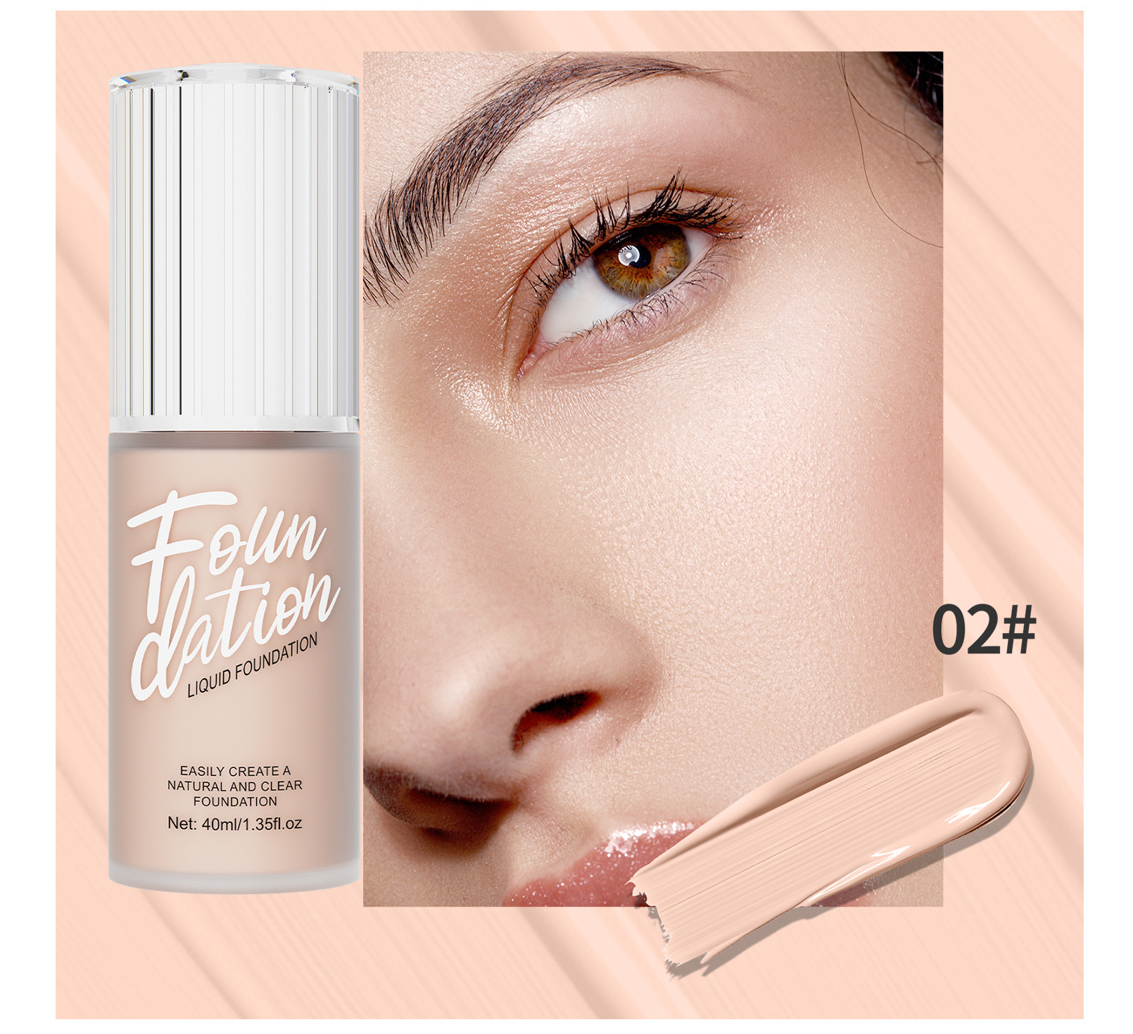 Hellokiss Foundation is a clear, smooth, natural and long-lasting European and American Foundation matte foundation makeup undefined
