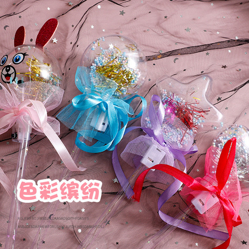 New luminous starry sky stick handheld flash fairy stick Internet celebrity street stall square micro-business night market toy supply