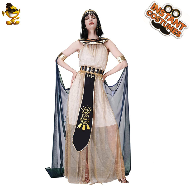 Adulto antiguo Egipto Cleopatra Halloween Cosplay traje mascarada reina etapa rendimiento traje