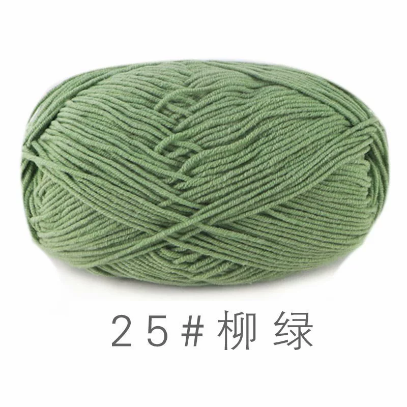 Шерстяная пряжа из combed cotton 4-ply, моток 50 г, нитка 2 мм для крючка и вязания, разноцветная