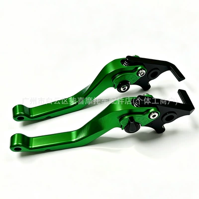 Other brake systems 150AURA 150SC modified - 6d-long-style-green-black-buckle-pair