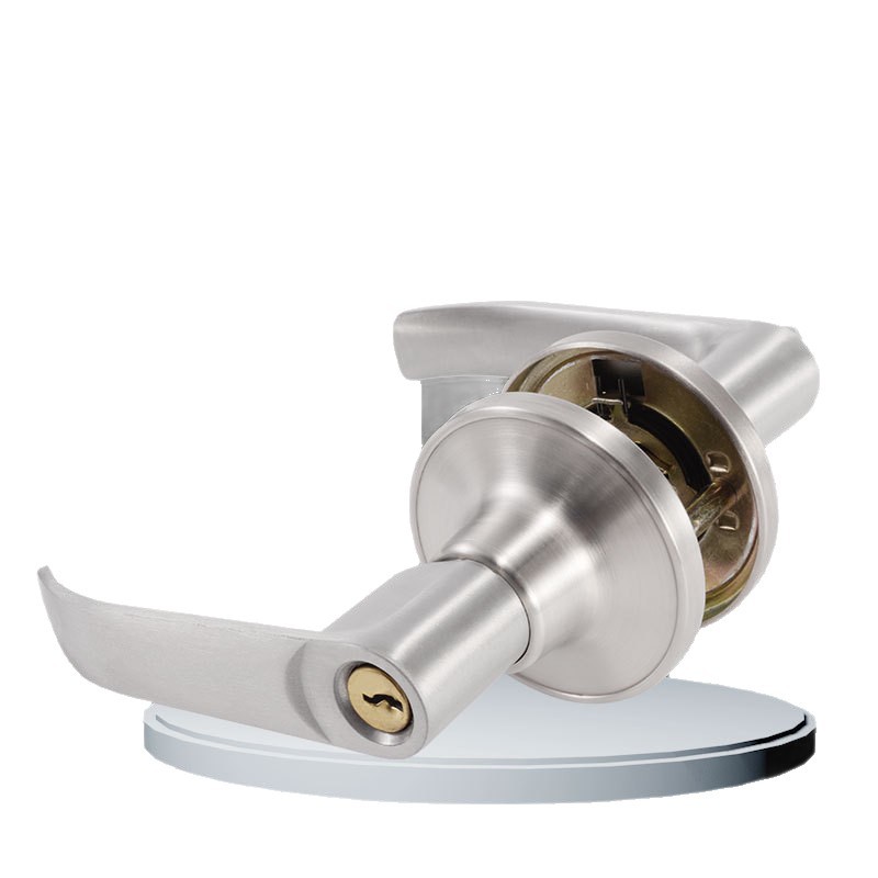Cerradura de manija de tres barras, cerradura de bola, cerradura de puerta de baño de reemplazo, puerta de acero de plástico, aleación de aluminio para interiores image 5