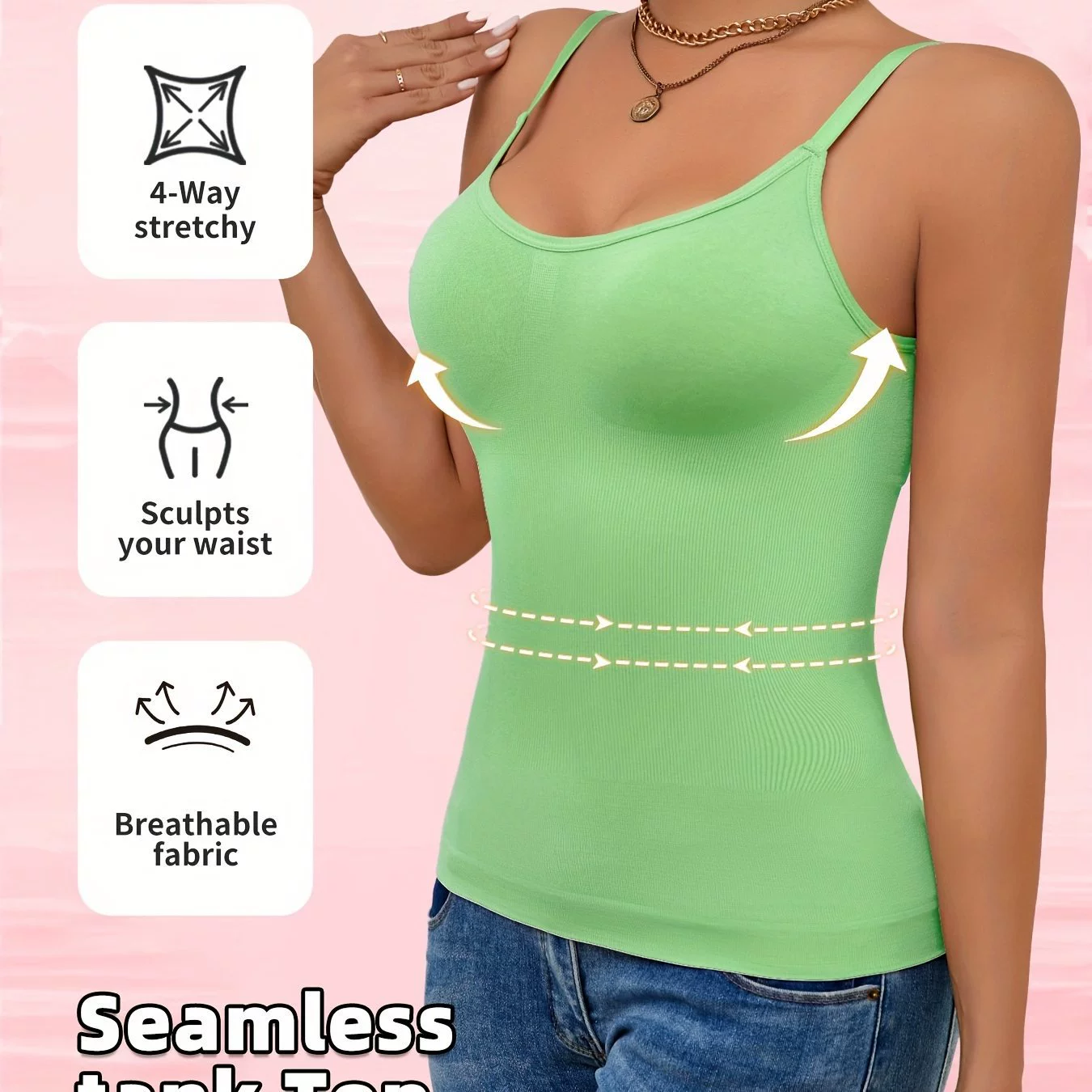 Women'S Comfortable Tank Top with a Slimming Design Tank Top