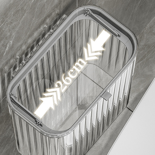 Bathroom trash can  new household narrow gap toilet waste paper special kitchen with lid wall-mounted with lid