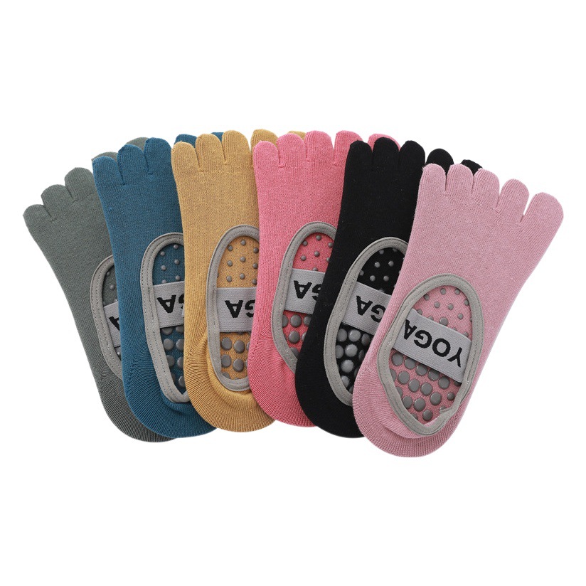 [New spot] Amazon foreign trade cross-border explosions five-finger toe non-slip dispensing yoga socks floor socks