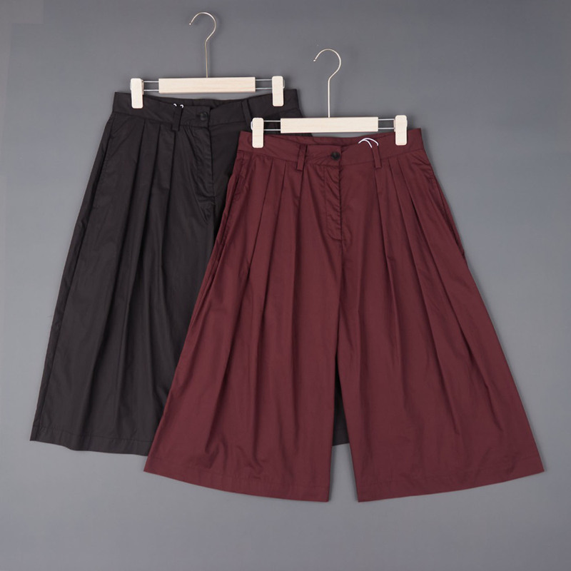 2026 Niche Cotton High-Waisted Loose Wide-Leg Casual Cropped Pants 263-31