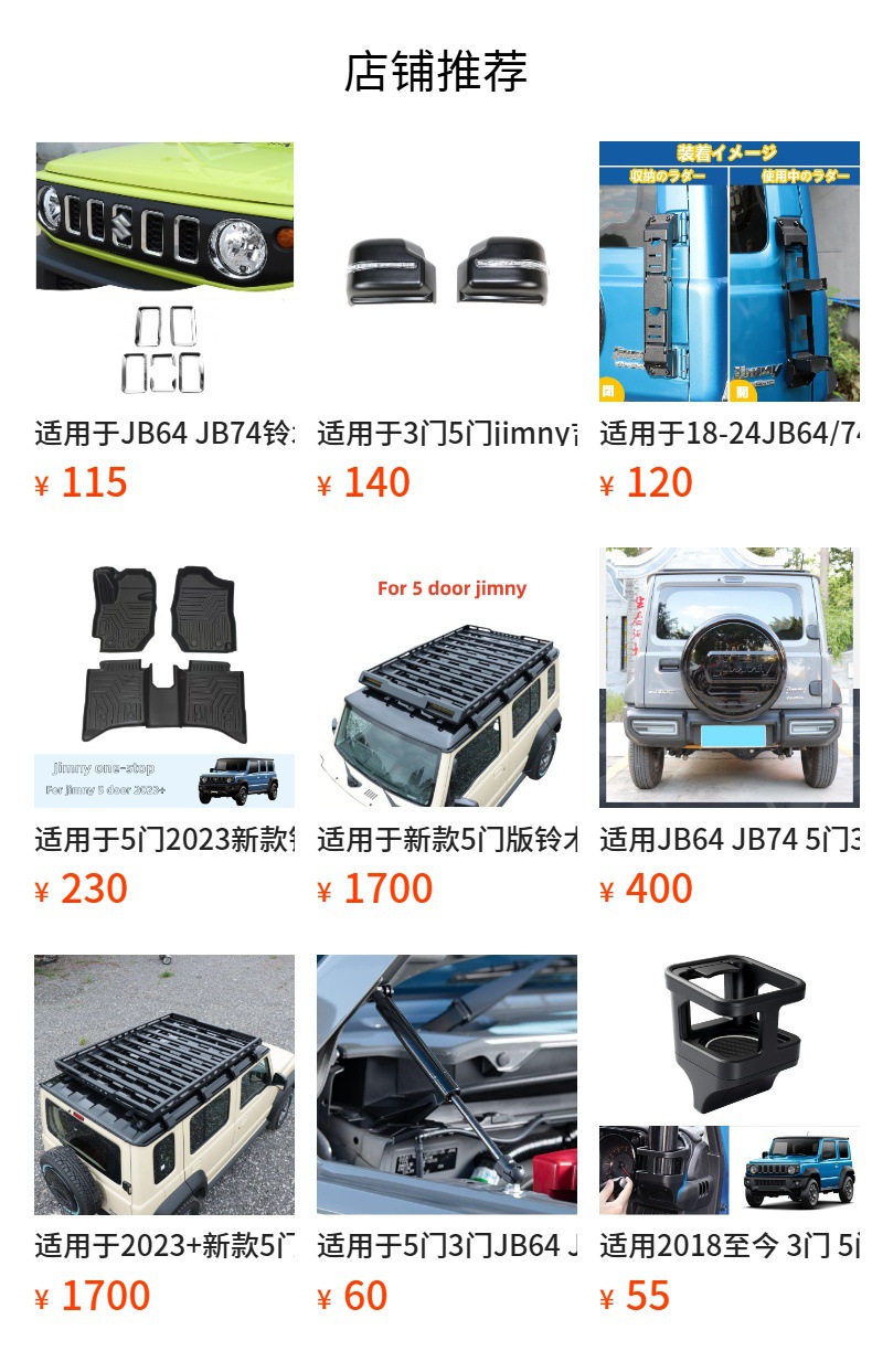 Suitable for Suzuki Jimny JIMNY2023 5 door decoration accessories protective cover fuel tank cover JC74 JB74xl
