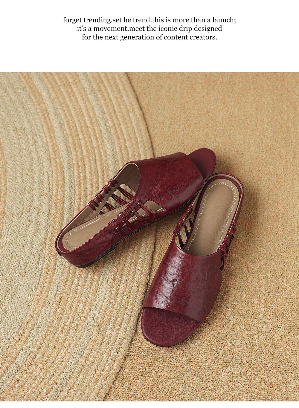Sandal nữ quai chữ V hở mũi gót thấp mùa hè — đen chi tiết 26