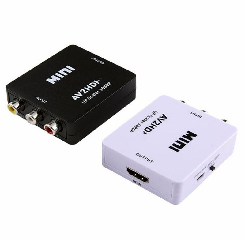 Factory Direct Sales Av to HDMI Video Converter Three Lotus Pav/Rca to Hd Adapter Box 1080P