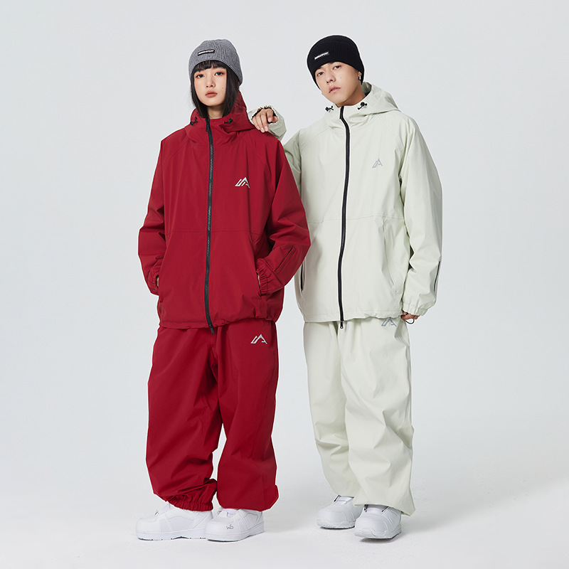 SEARIPE snow Yipai full pressure glue single and double board ski suit suit women's men's loose waterproof windproof ski pants