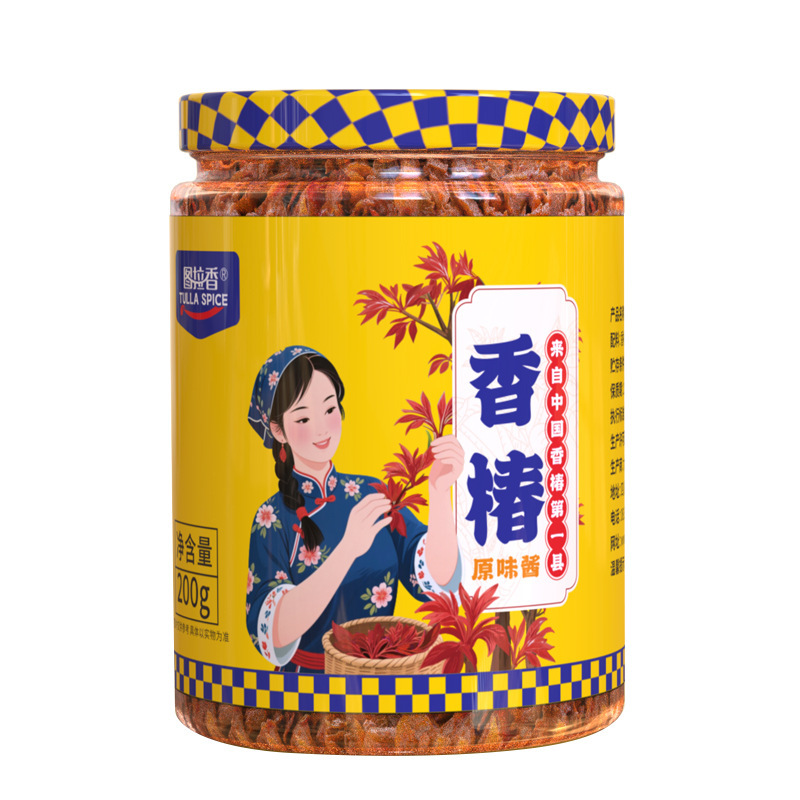 图拉香香椿酱オリジナル四川名物油煮椿芽ソース瓶詰め、ご飯や麺類に添える、チリソース、辛いソース|undefined