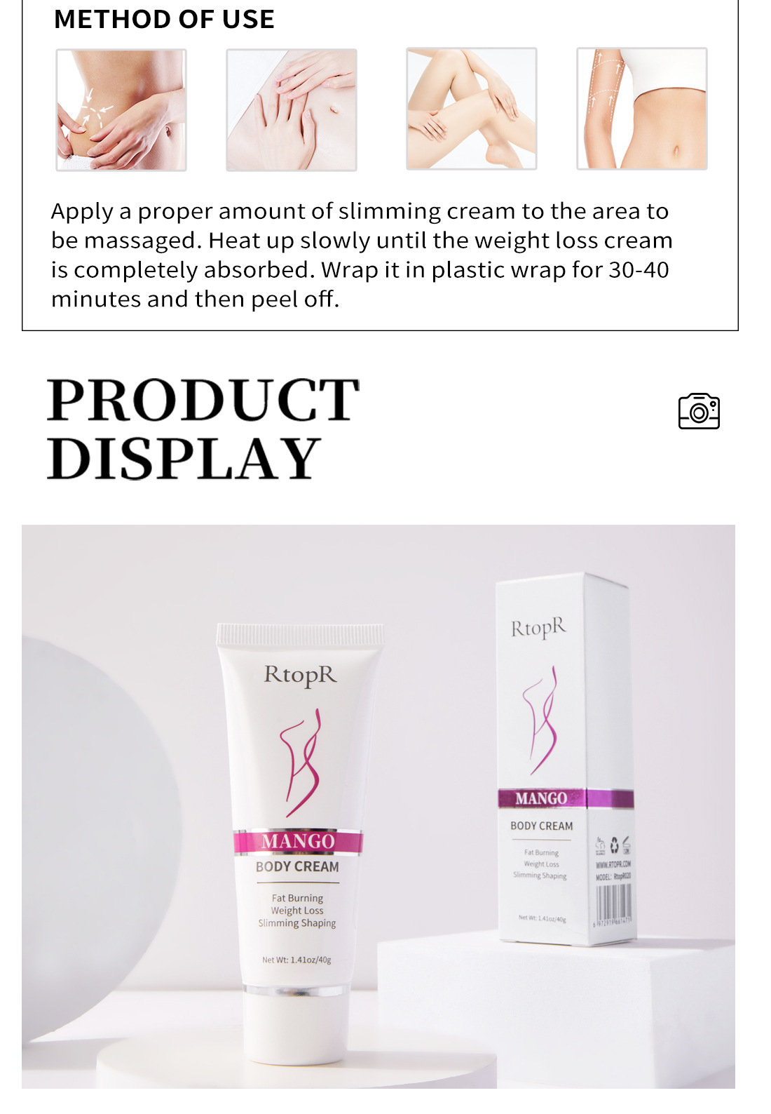 RtopR Mango Body Cream 8