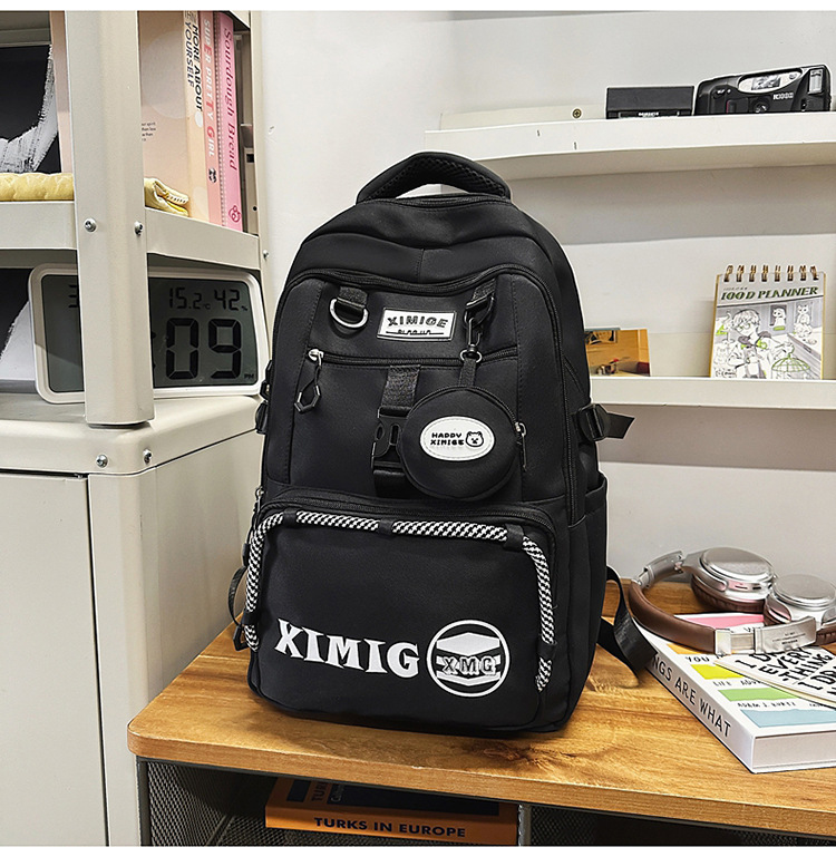 Linda chica mochila mochila mochila femenina versión coreana estrella chica de secundaria estudiante de secundaria mochila de gran capacidad y alto valor facial