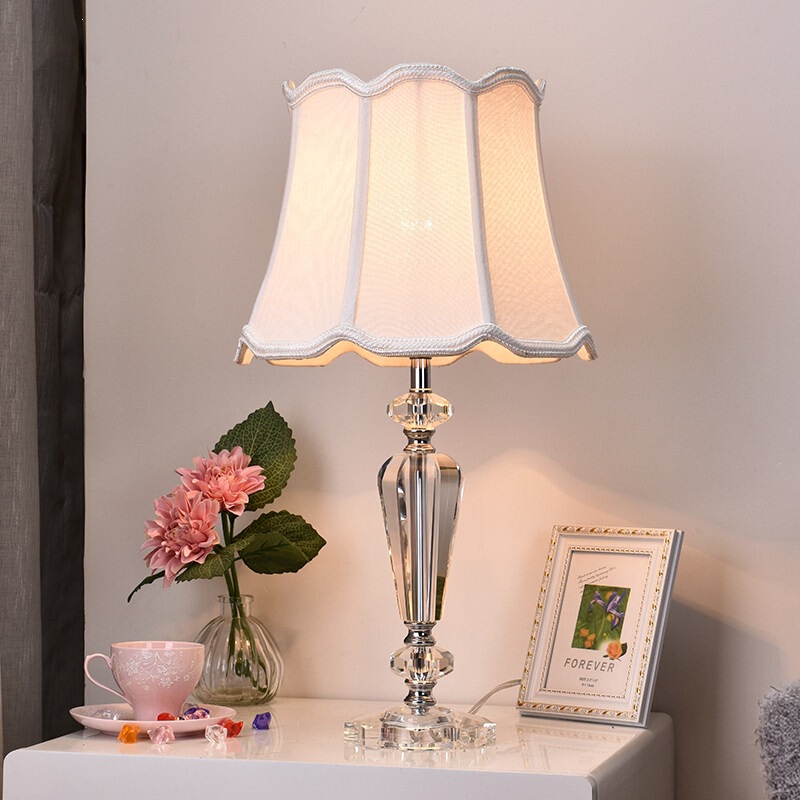 American Country Style Fashionable Light Luxury Silver Glass Table Lamp Bedroom Bedside Lamp Modern Minimalist Luxurious Model Room American Country Style Fashionable Light Luxury Silver Glass Table Lamp Bedroom Bedside Lamp Modern Minimalist Luxurious Model Room