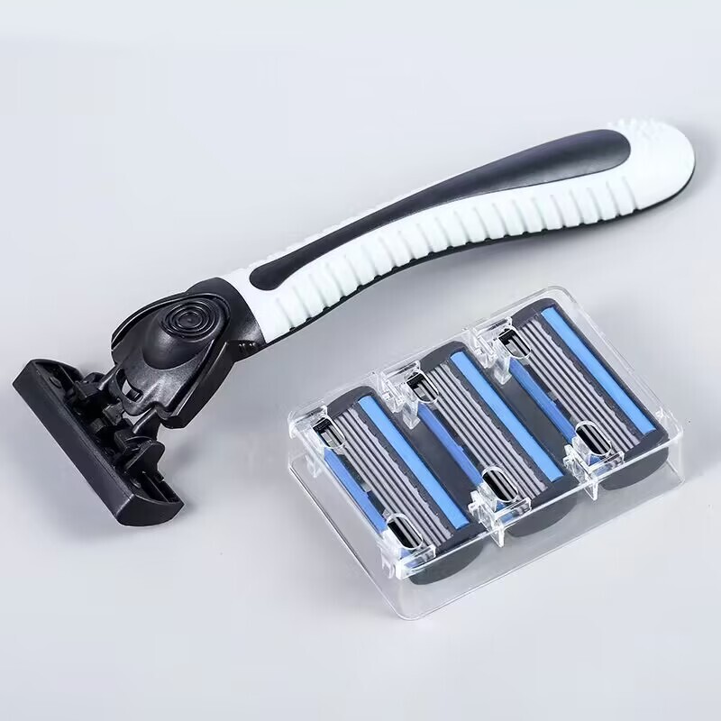 Manufacturer's Wholesale 6-Blade Razor Men's Manual Shaving Razor Beard Razor Blade Replacement Pack