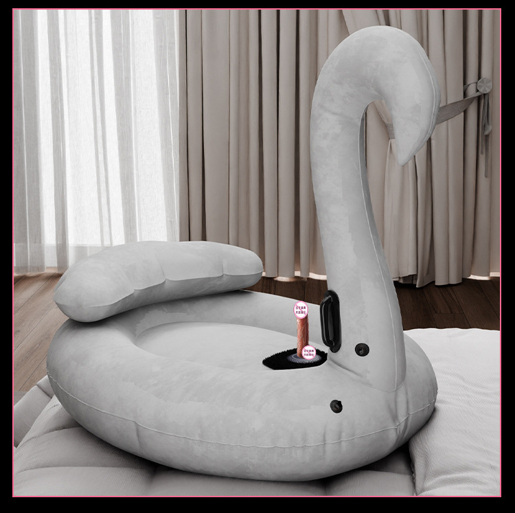 Inflatable Swan Pillow PVC Flocked Adult Positioning Cushion — detail image 35