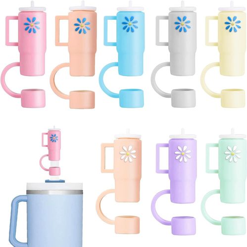 10mm Cup Style Food Grade Soft Silicone Straw Cap Tea Cup Reusable Straw Plug Dustproof Straw Cover