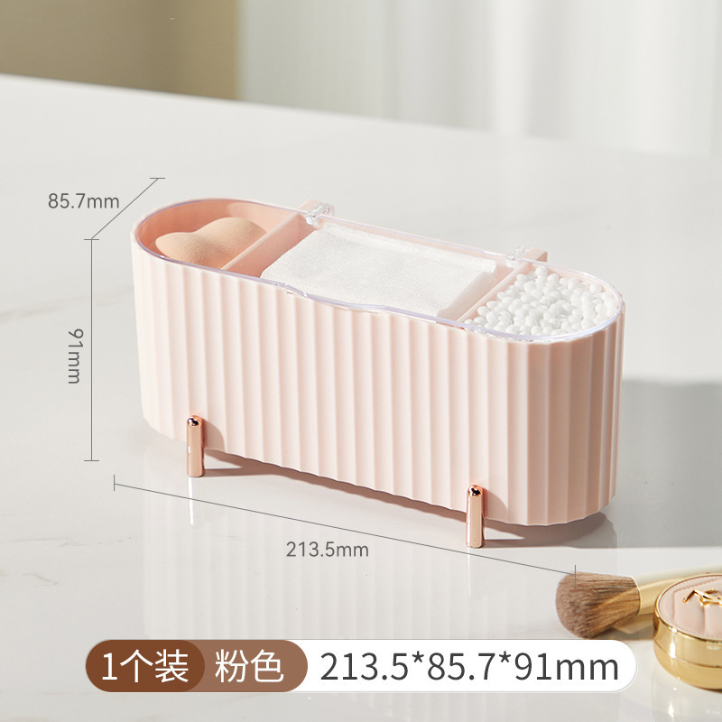 棉签收纳盒化妆棉化妆品棉片卸妆棉梳妆台美容院专用整理盒透明盖|undefined