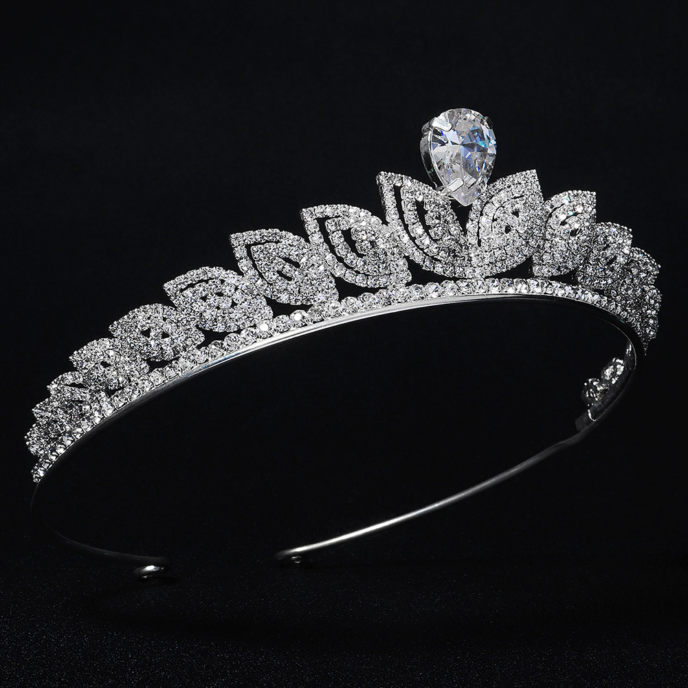 Fashion Luxury Zircon Rhinestone Crown Bridal Wedding Wholesale Nihaojewelry display picture 5