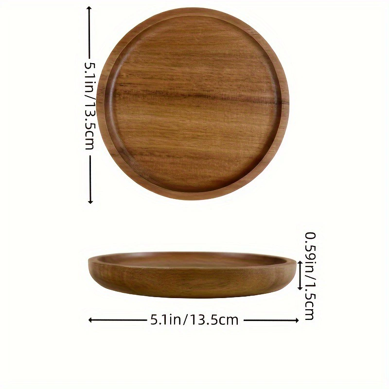 Acacia wooden serving tray set, assorted shapes (round, oval, rectangular), food‑safe finish