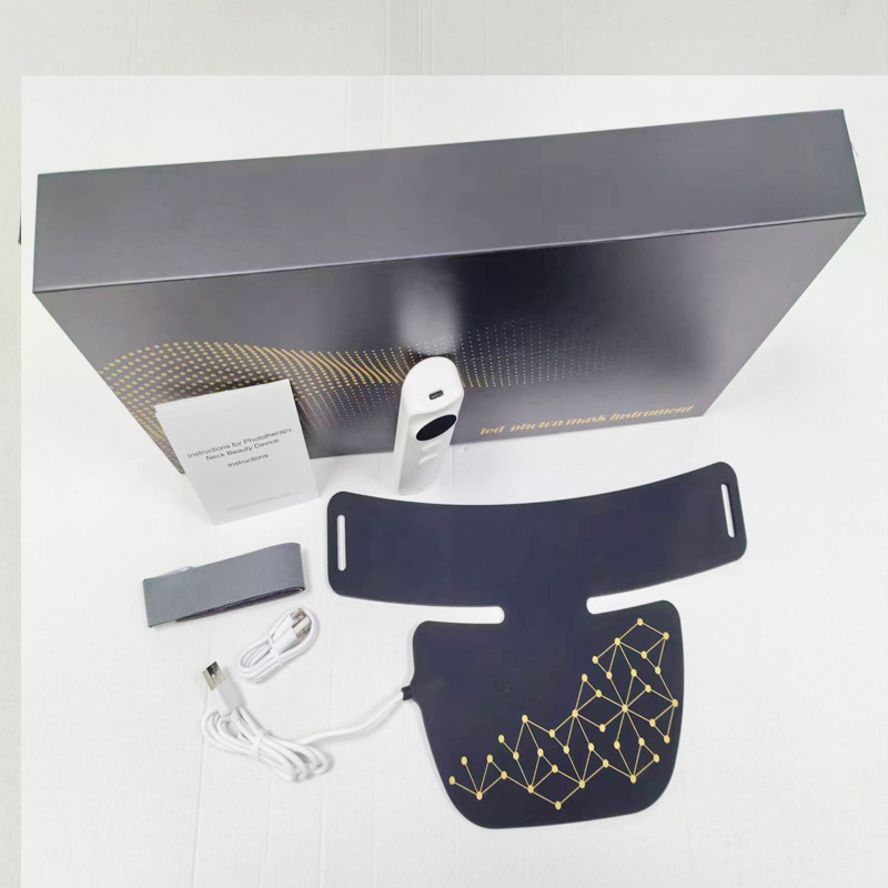 新しいシリコーン光子若返りマスク首美容器具家庭用 LED 赤外線カラーライトマスク首セット付き|undefined