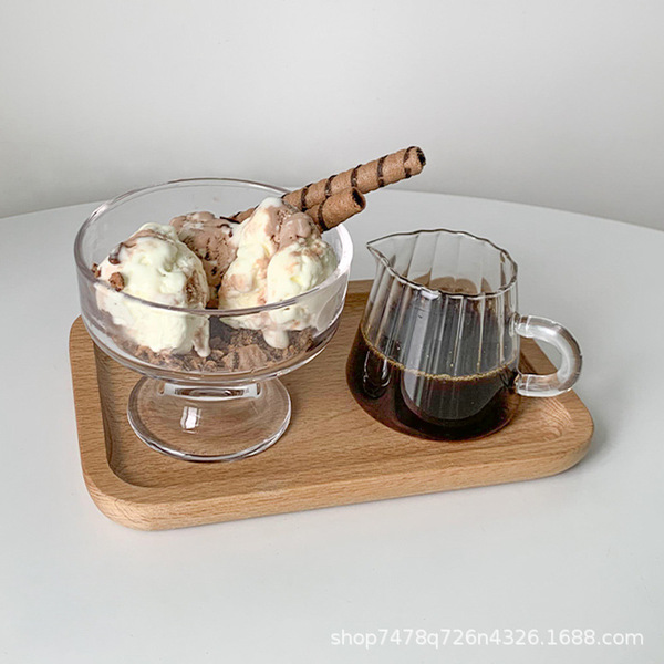 INS simple glass dessert cup yogurt cup tall snow cake bowl cup ice…